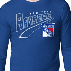 New York Rangers Starter Modern Tailsweep Long Sleeve T-Shirt - Blue | US 203500354
