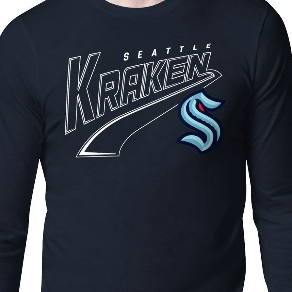 Seattle Kraken Starter Modern Tailsweep Long Sleeve T-Shirt - Deep Sea Blue | US 203500356