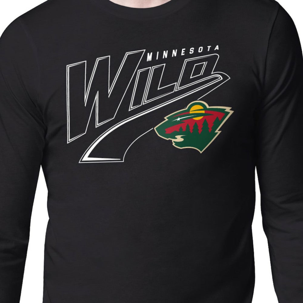 Minnesota Wild Starter Modern Tailsweep Long Sleeve T-Shirt - Black | US 203500360