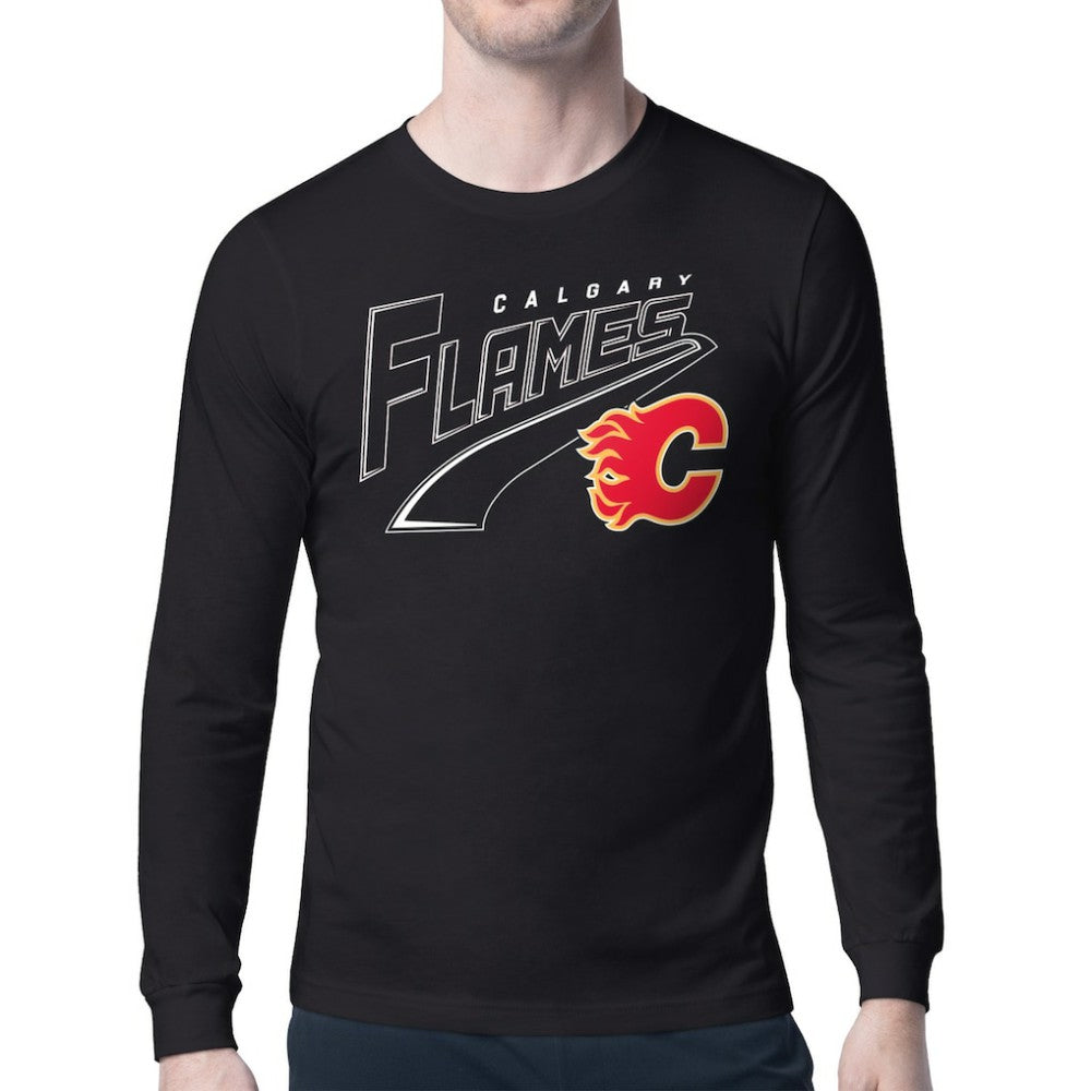 Calgary Flames Starter Modern Tailsweep Long Sleeve T-Shirt - Black | US 203500361