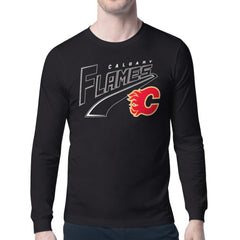 Calgary Flames Starter Modern Tailsweep Long Sleeve T-Shirt - Black | US 203500361
