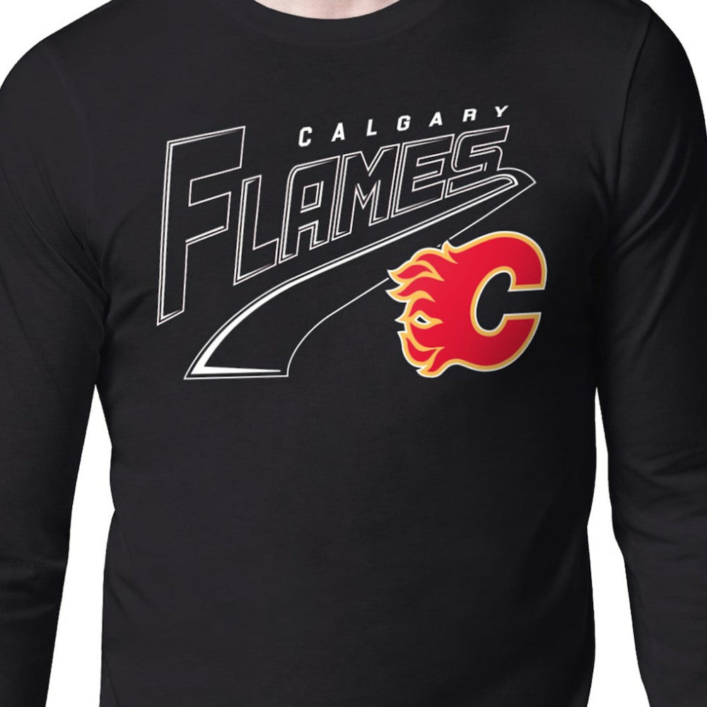 Calgary Flames Starter Modern Tailsweep Long Sleeve T-Shirt - Black | US 203500361