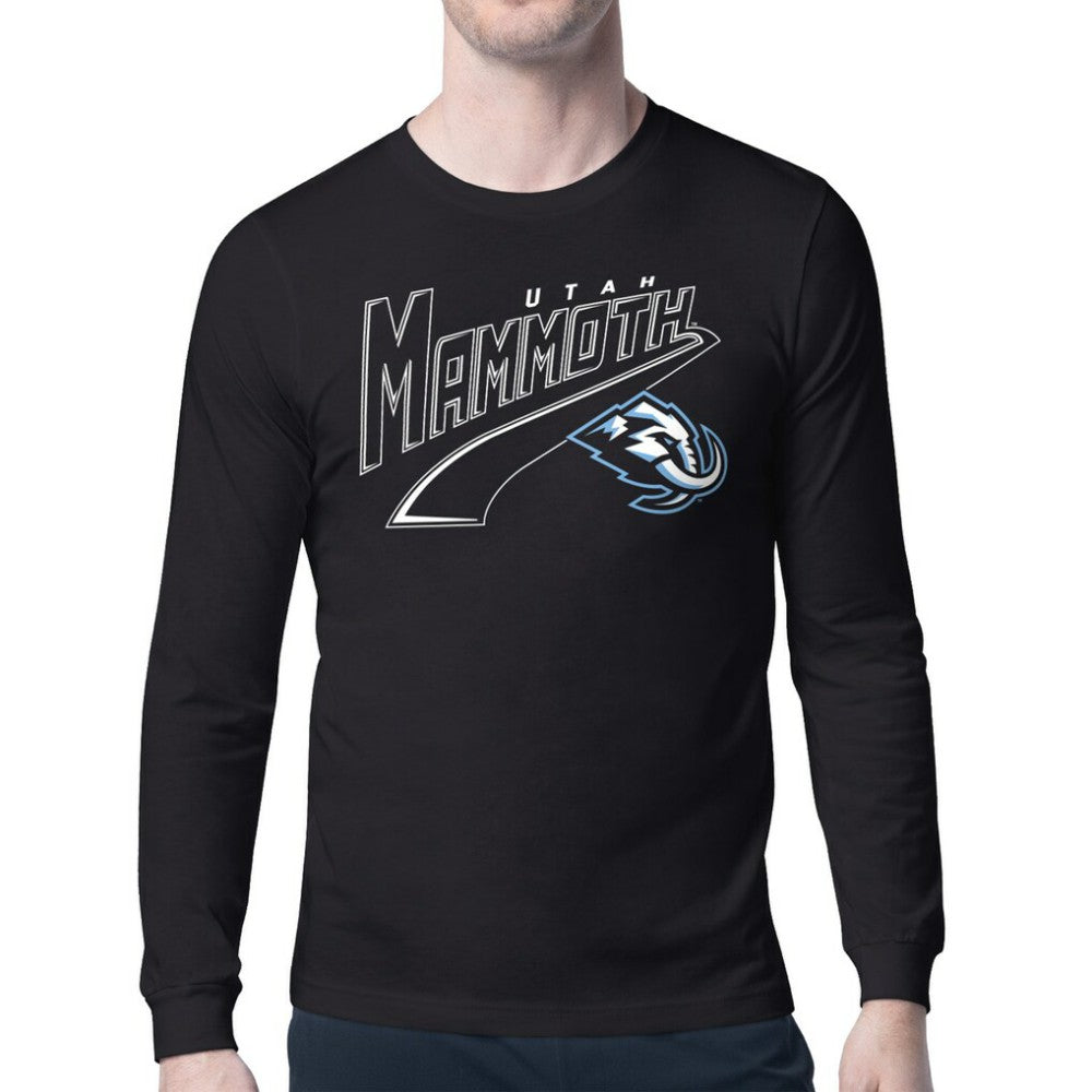 Utah Mammoth Starter Modern Tailsweep Long Sleeve T-Shirt - Black | US 203500364