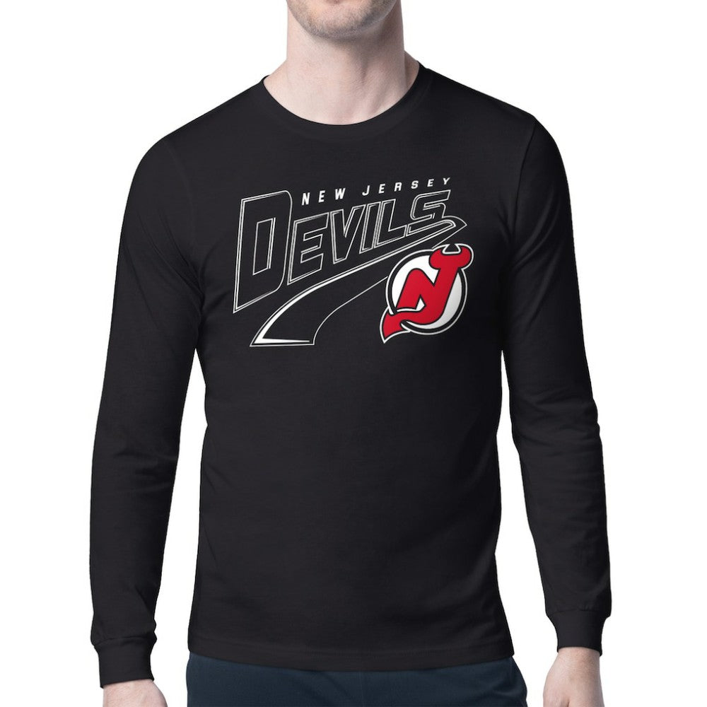 New Jersey Devils Starter Modern Tailsweep Long Sleeve T-Shirt - Black | US 203500366