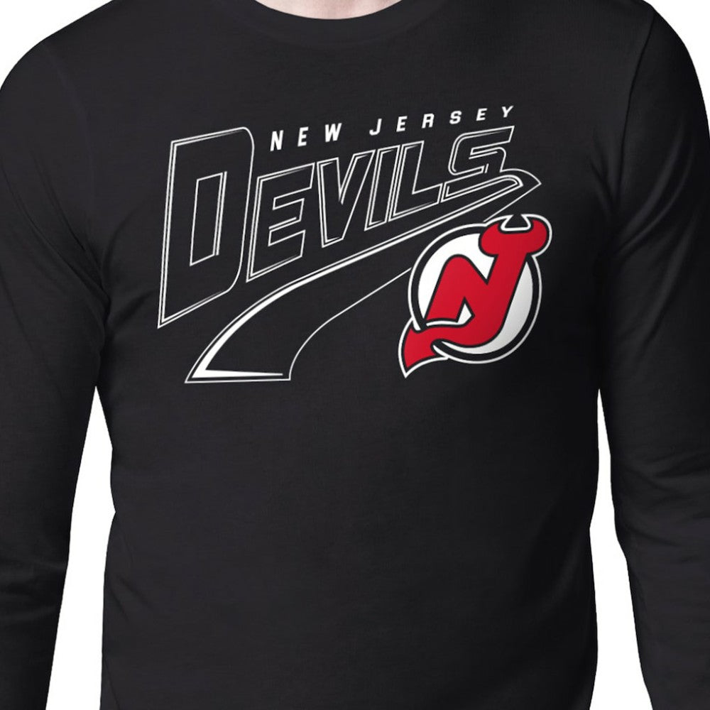 New Jersey Devils Starter Modern Tailsweep Long Sleeve T-Shirt - Black | US 203500366