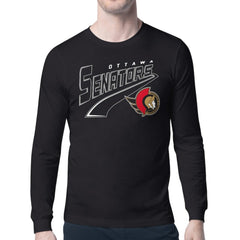 Ottawa Senators Starter Modern Tailsweep Long Sleeve T-Shirt - Black | US 203500367