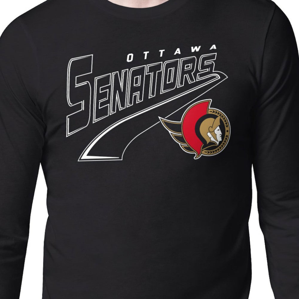 Ottawa Senators Starter Modern Tailsweep Long Sleeve T-Shirt - Black | US 203500367