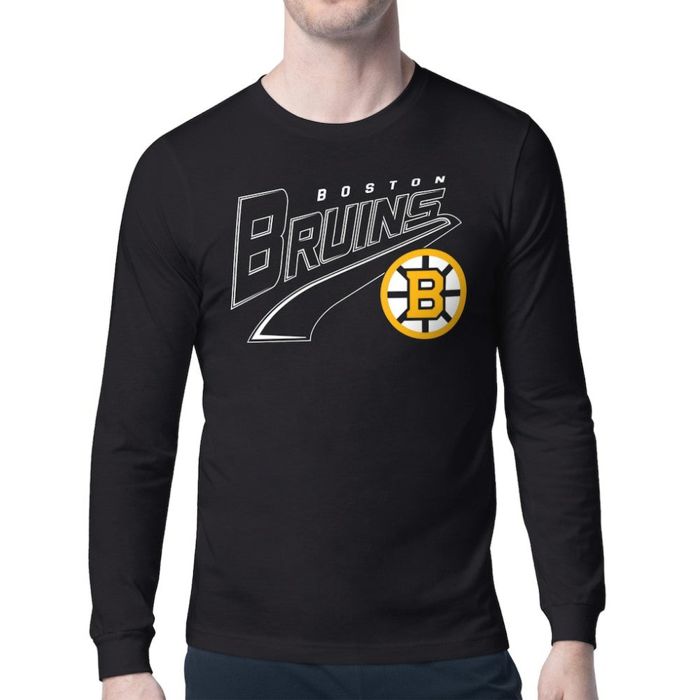 Boston Bruins Starter Modern Tailsweep Long Sleeve T-Shirt - Black | US 203500369