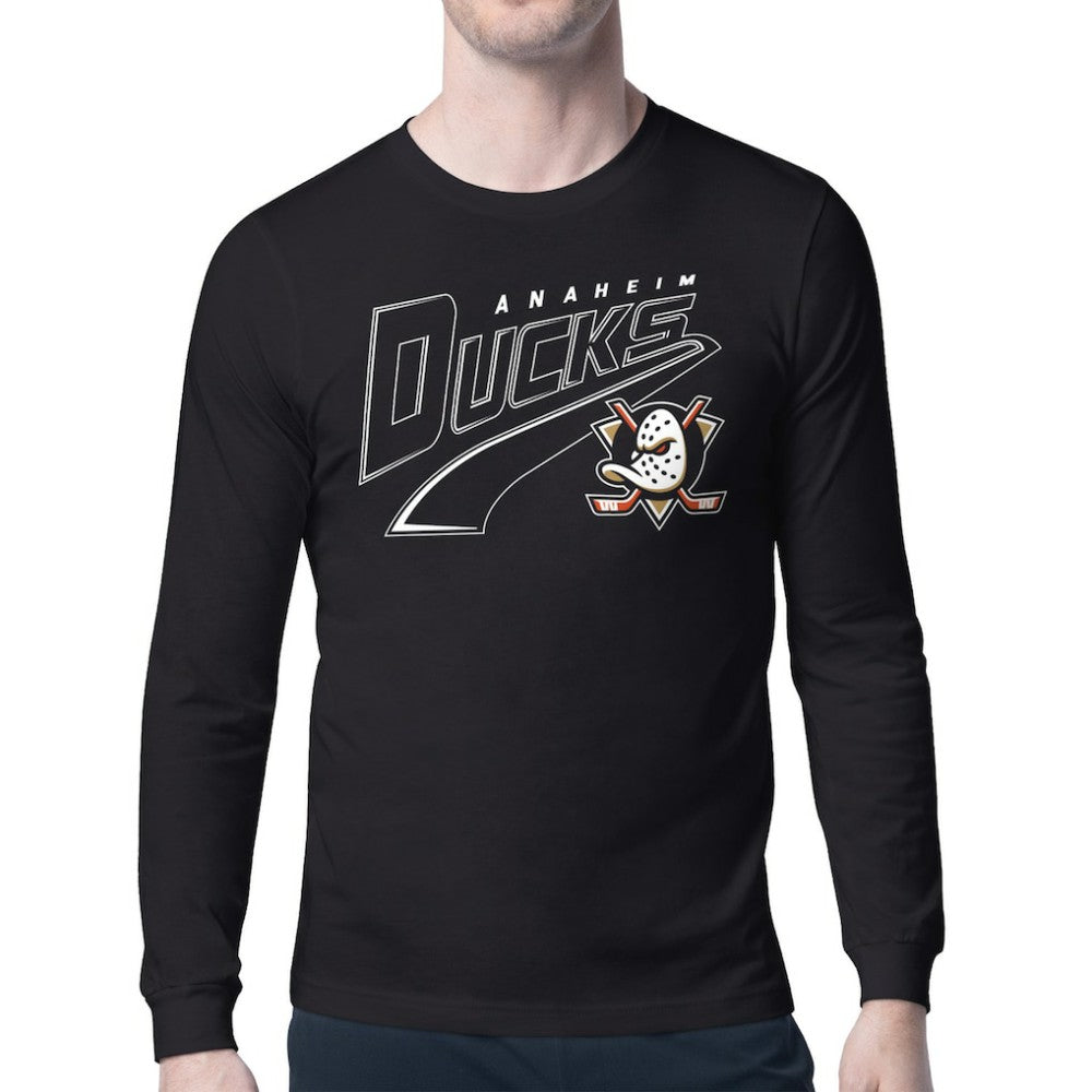 Anaheim Ducks Starter Modern Tailsweep Long Sleeve T-Shirt - Black | US 203500370
