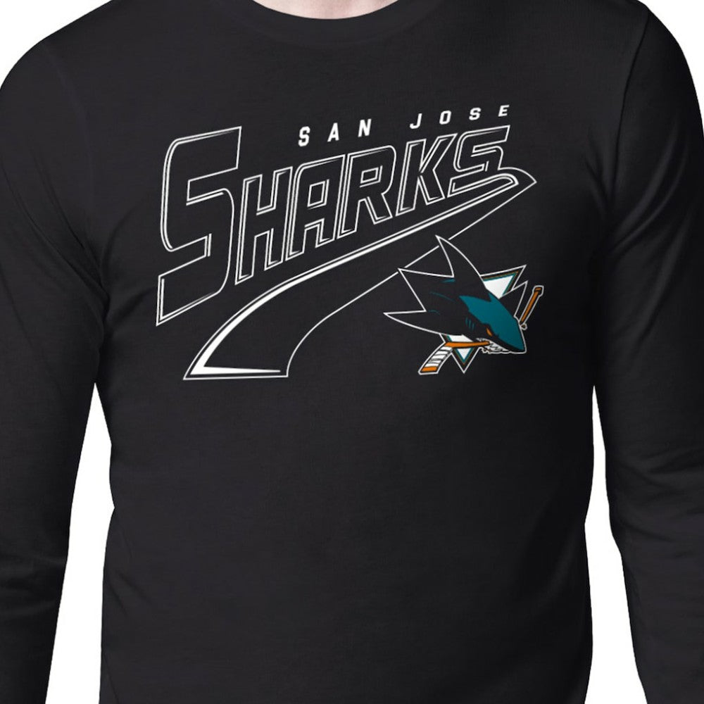 San Jose Sharks Starter Modern Tailsweep Long Sleeve T-Shirt - Black | US 203500371