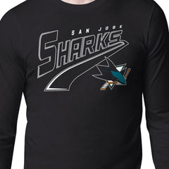 San Jose Sharks Starter Modern Tailsweep Long Sleeve T-Shirt - Black | US 203500371