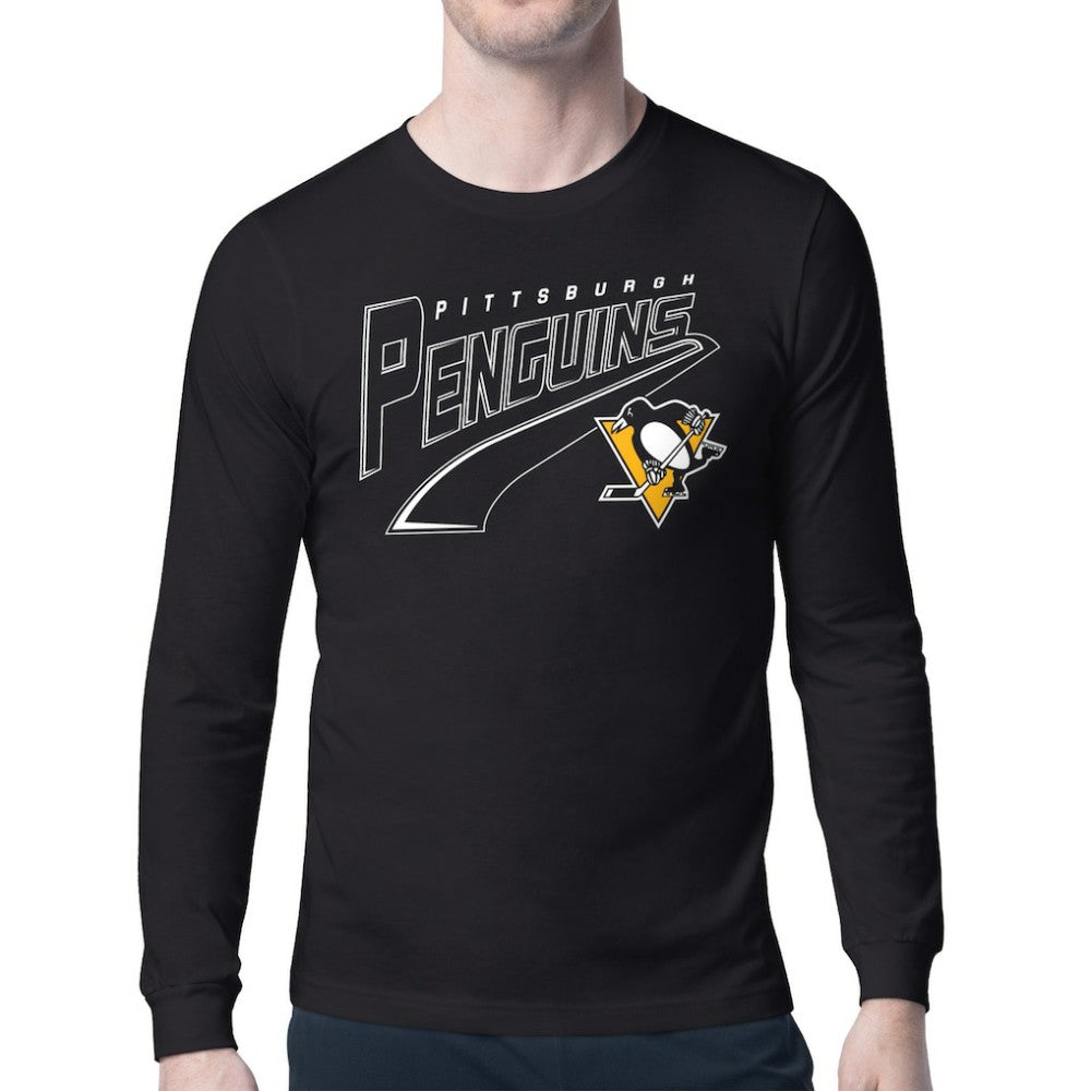 Pittsburgh Penguins Starter Modern Tailsweep Long Sleeve T-Shirt - Black | US 203500372
