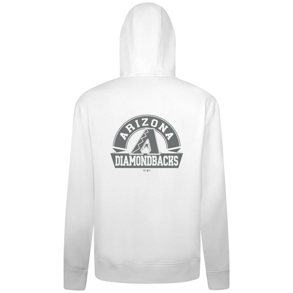 Arizona Diamondbacks Levelwear Podium Chenille Logo Full-Zip Hoodie - White Hoodies
