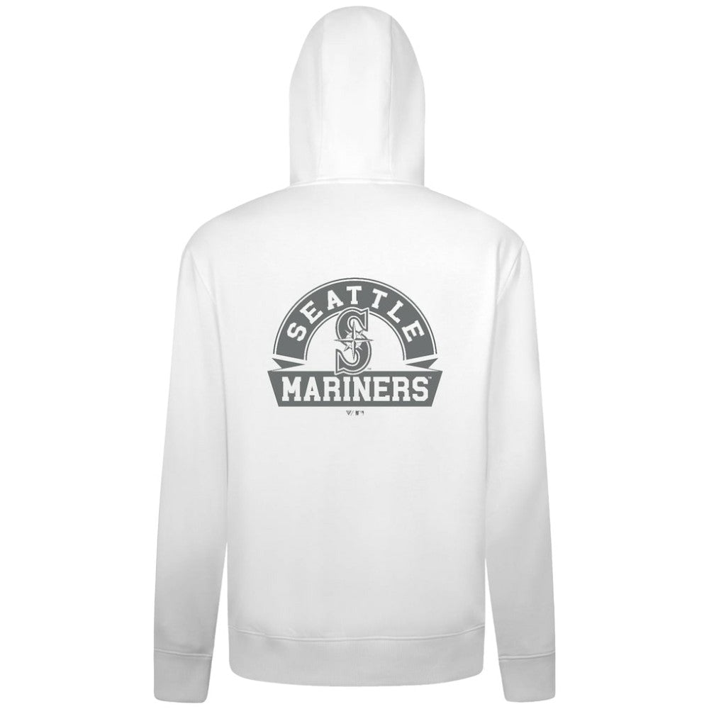 Seattle Mariners Levelwear Podium Banner Arch Full-Zip Hoodie - White Hoodies