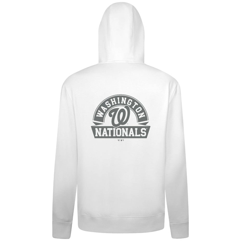Washington Nationals Levelwear Podium Banner Arch Full-Zip Hoodie - White Hoodies
