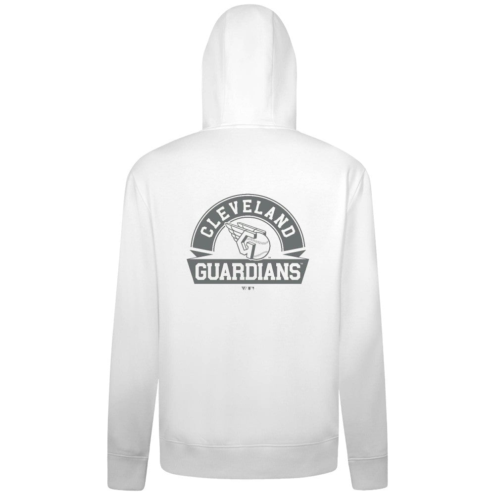 Cleveland Guardians Levelwear Podium Banner Arch Full-Zip Hoodie - White Hoodies