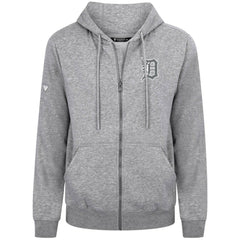 Detroit Tigers Levelwear Podium Banner Arch Full-Zip Hoodie - Heather Gray Hoodies
