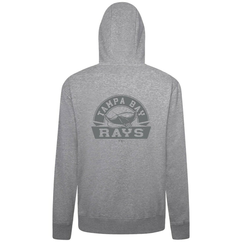 Tampa Bay Rays Levelwear Podium Banner Arch Full-Zip Hoodie - Heather Gray Hoodies