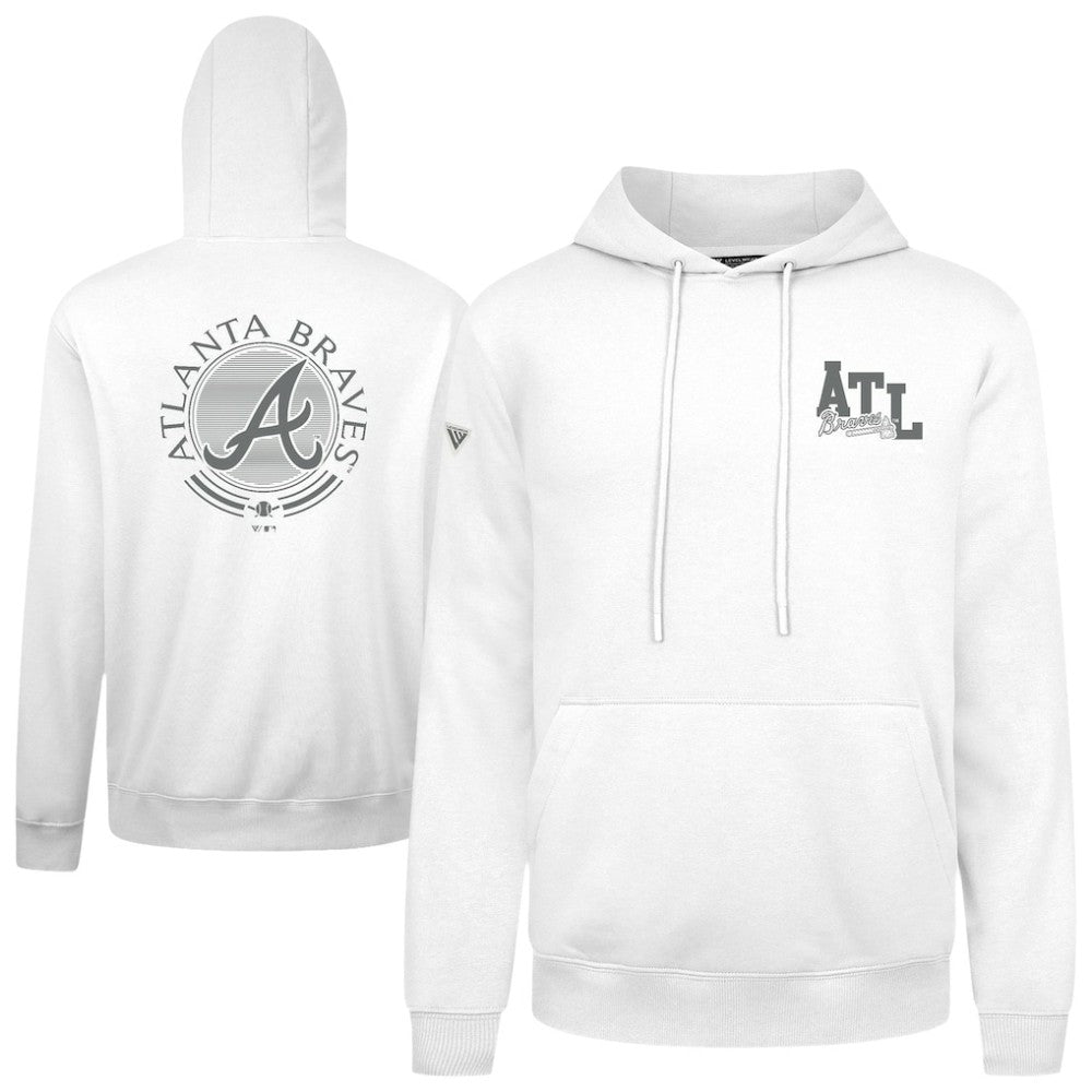Atlanta Braves Levelwear Podium Valiant Hoodie - White Hoodies