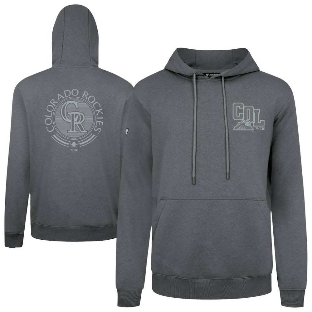 Colorado Rockies Levelwear Podium Valiant Hoodie - Gray Hoodies