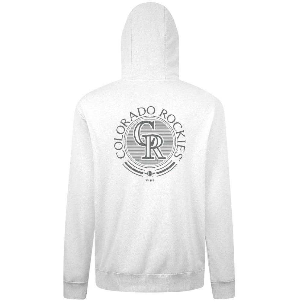 Colorado Rockies Levelwear Podium Valiant Hoodie - White Hoodies