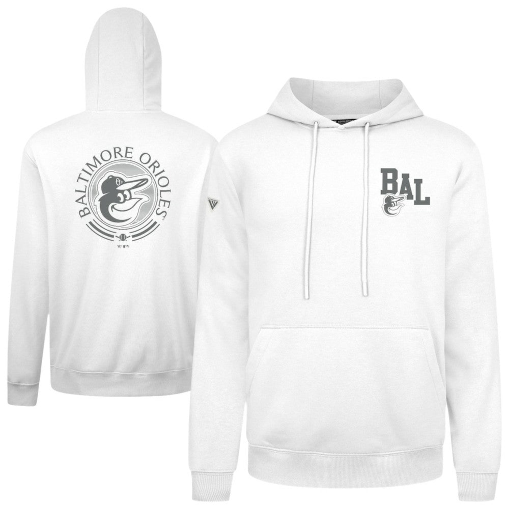 Baltimore Orioles Levelwear Podium Grain Hoodie - White Hoodies