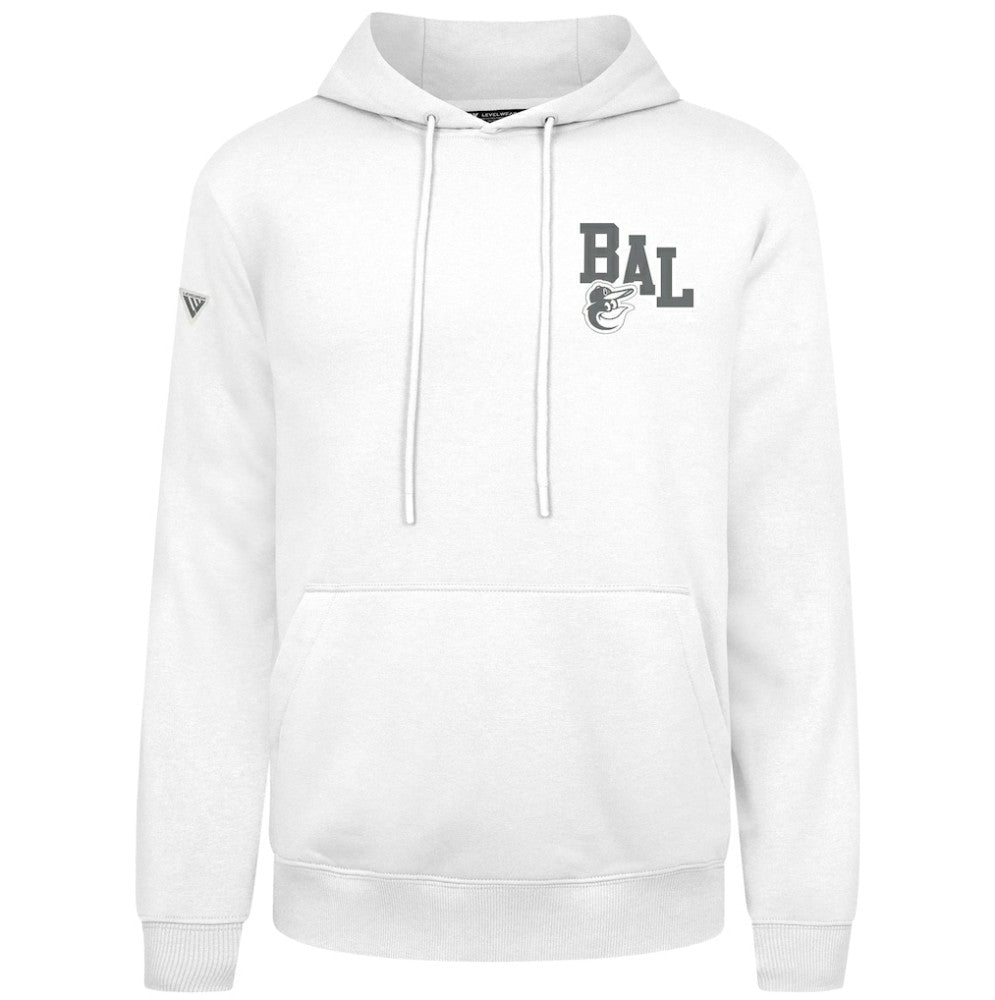 Baltimore Orioles Levelwear Podium Grain Hoodie - White Hoodies