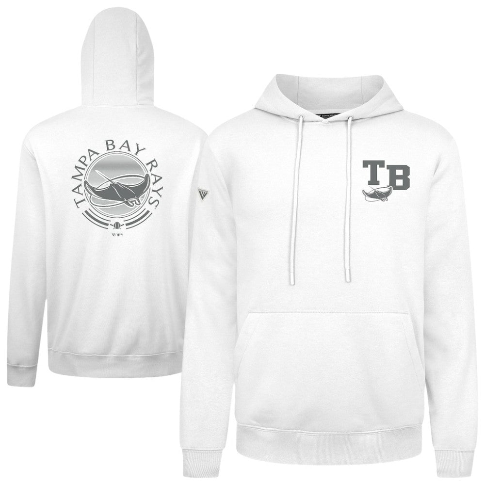 Tampa Bay Rays Levelwear Podium Grain Hoodie - White Hoodies