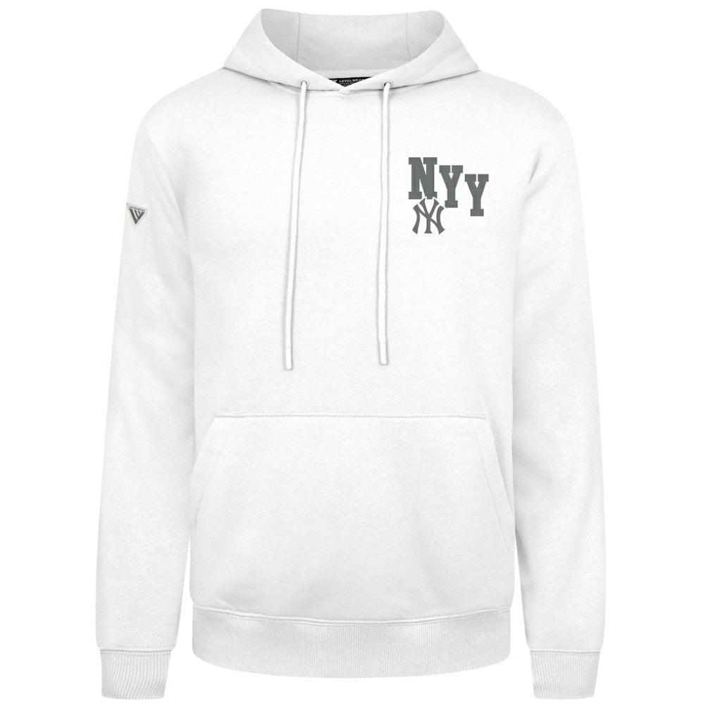 New York Yankees Levelwear Podium Grain Hoodie - White Hoodies