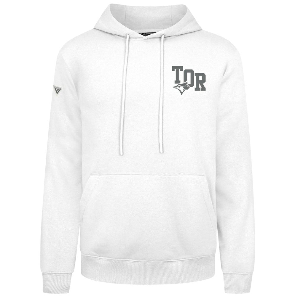 Toronto Blue Jays Levelwear Podium Grain Hoodie - White Hoodies
