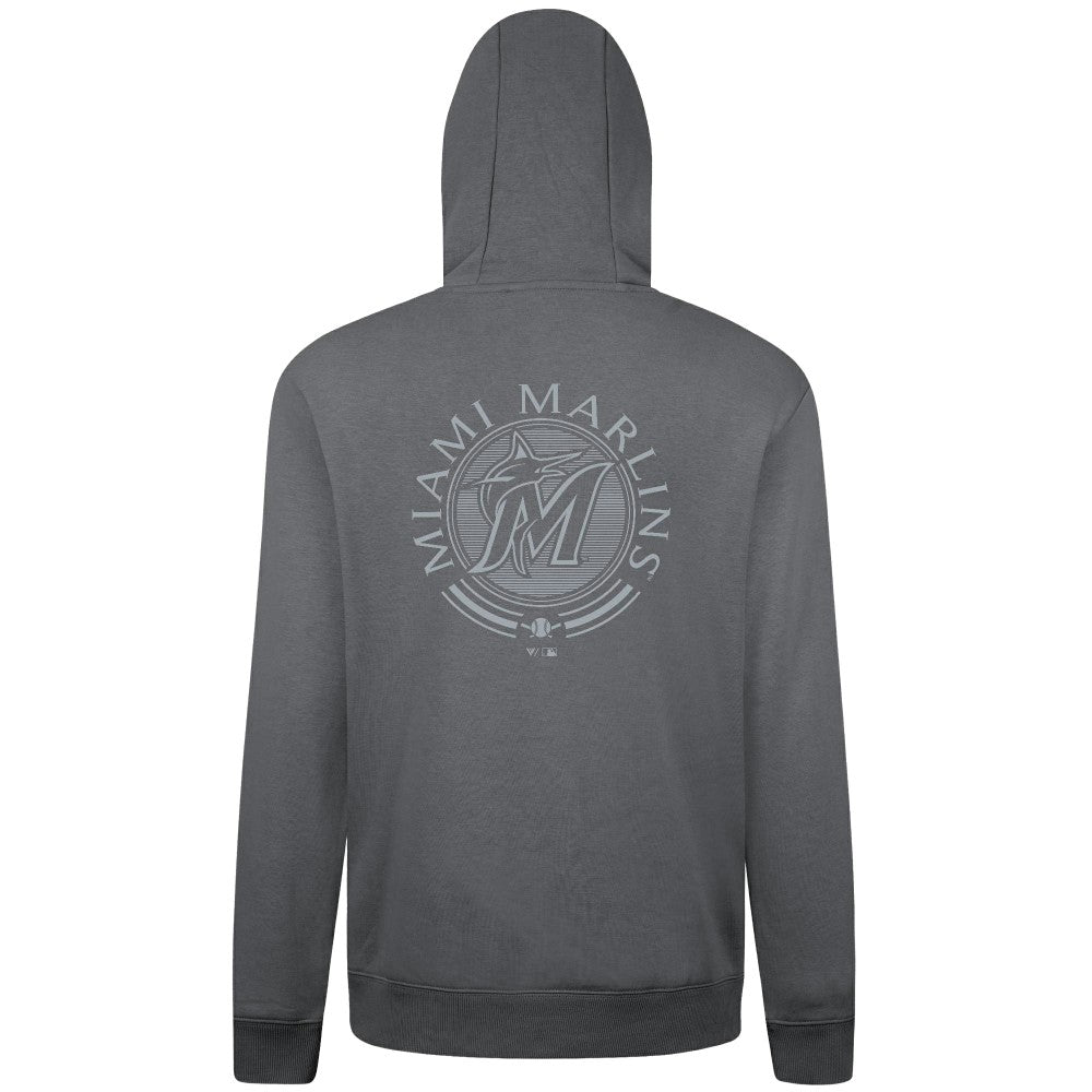 Miami Marlins Levelwear Podium Grain Hoodie - Gray Hoodies
