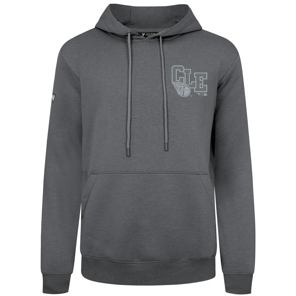 Cleveland Guardians Levelwear Podium Grain Hoodie - Gray Hoodies
