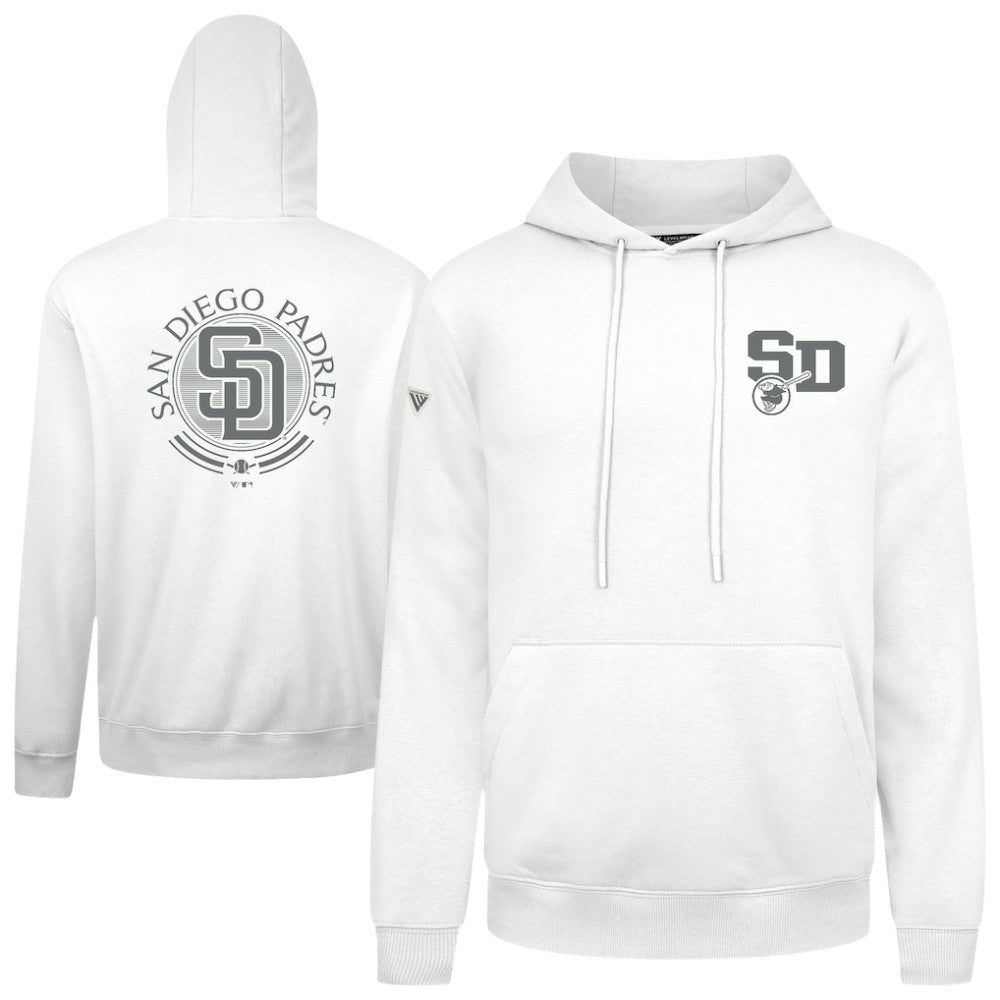 San Diego Padres Levelwear Podium Grain Hoodie - White Hoodies