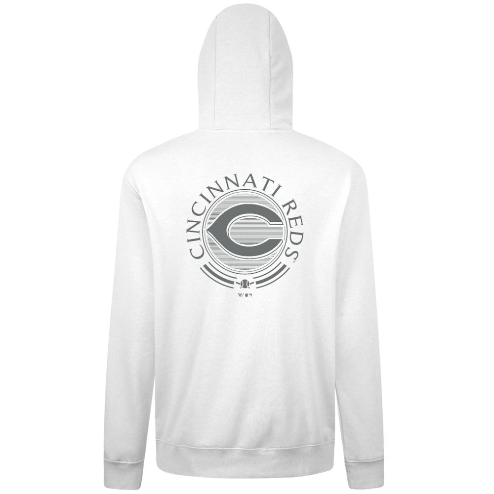 Cincinnati Reds Levelwear Podium Grain Hoodie - White Hoodies