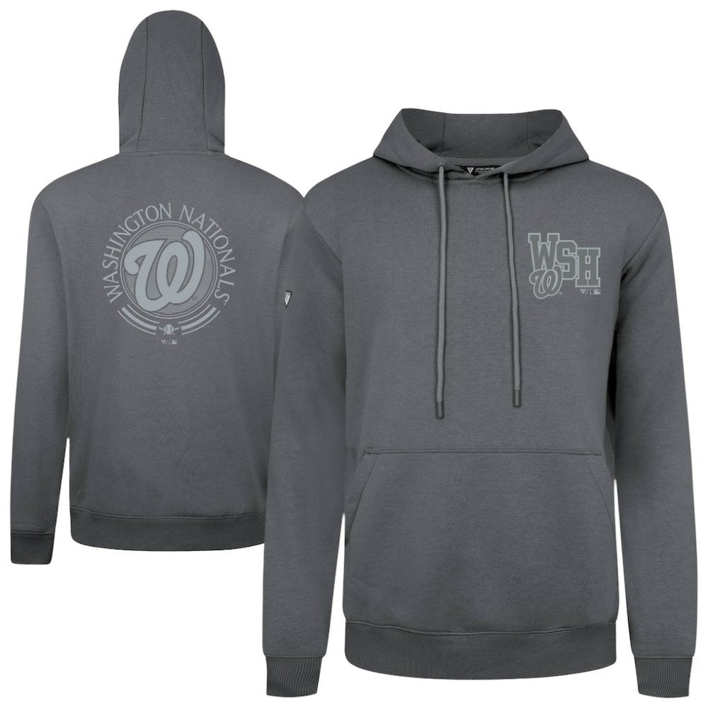Washington Nationals Levelwear Podium Grain Hoodie - Gray Hoodies