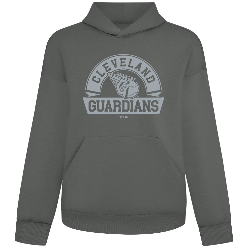 Cleveland Guardians Levelwear Luxe Signature Banner Arch Tri-Blend Hoodie - Gray Hoodies