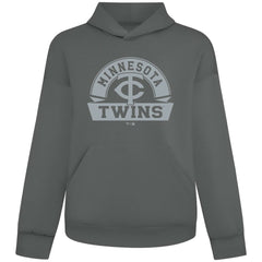 Minnesota Twins Levelwear Luxe Signature Banner Arch Tri-Blend Hoodie - Gray Hoodies