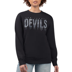 New Jersey Devils G-III 4Her by Carl Banks Women's Metallic Drop Printed Fleece Sweatshirt - Black | US 203500656