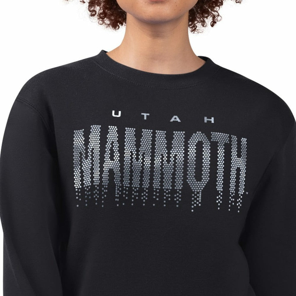 Utah Mammoth G-III 4Her by Carl Banks Women's Metallic Drop Printed Fleece Sweatshirt - Black | US 203500662