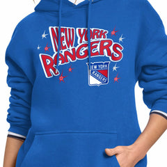 New York Rangers Starter Women's Fireworks Fleece Hoodie - Blue | US 203500687