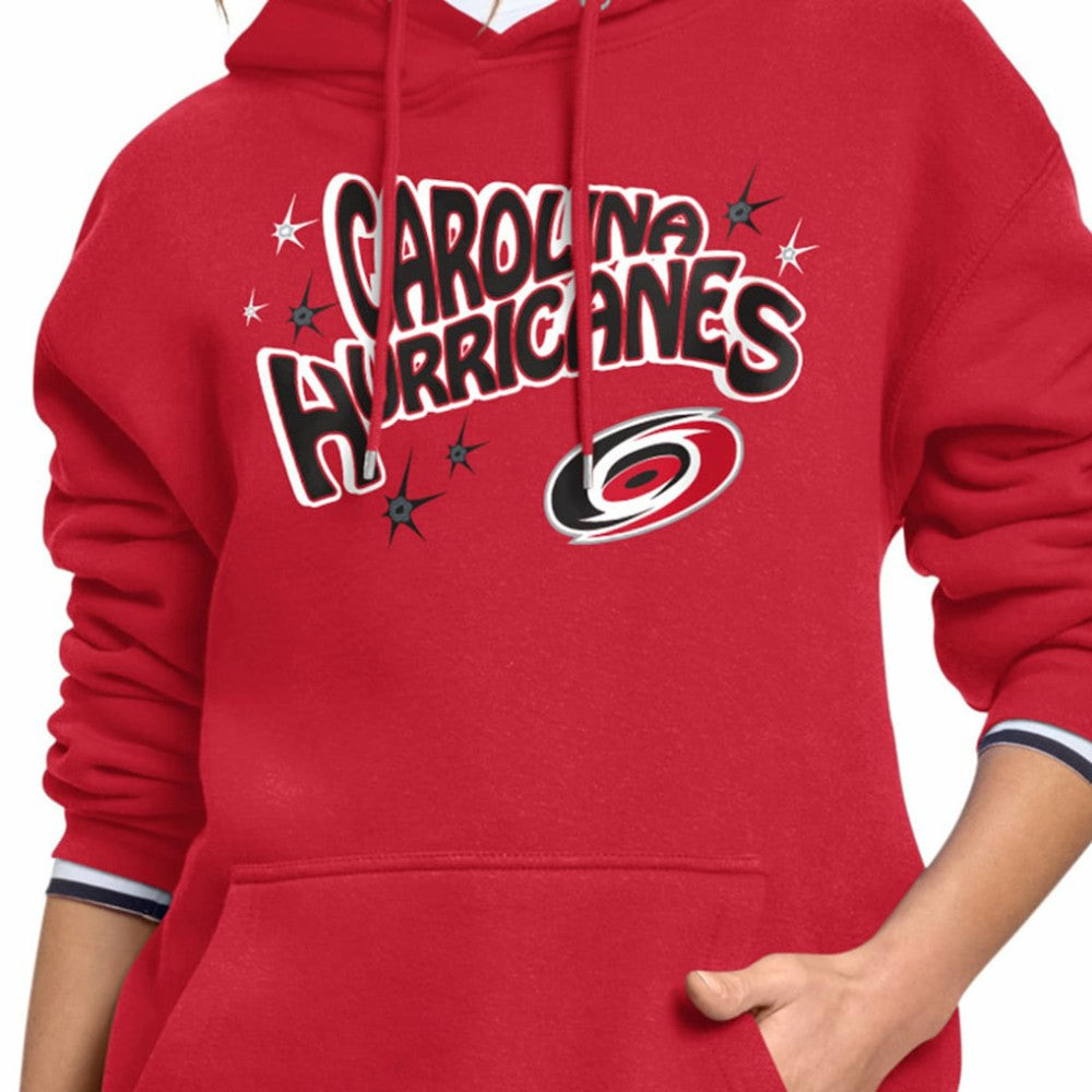 Carolina Hurricanes Starter Women's Fireworks Fleece Hoodie - Red | US 203500691