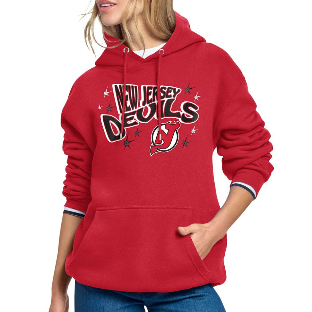 New Jersey Devils Starter Women's Fireworks Fleece Hoodie - Red | US 203500693