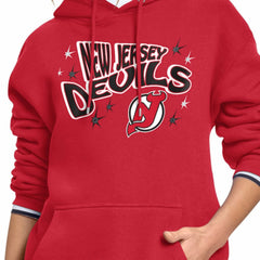 New Jersey Devils Starter Women's Fireworks Fleece Hoodie - Red | US 203500693