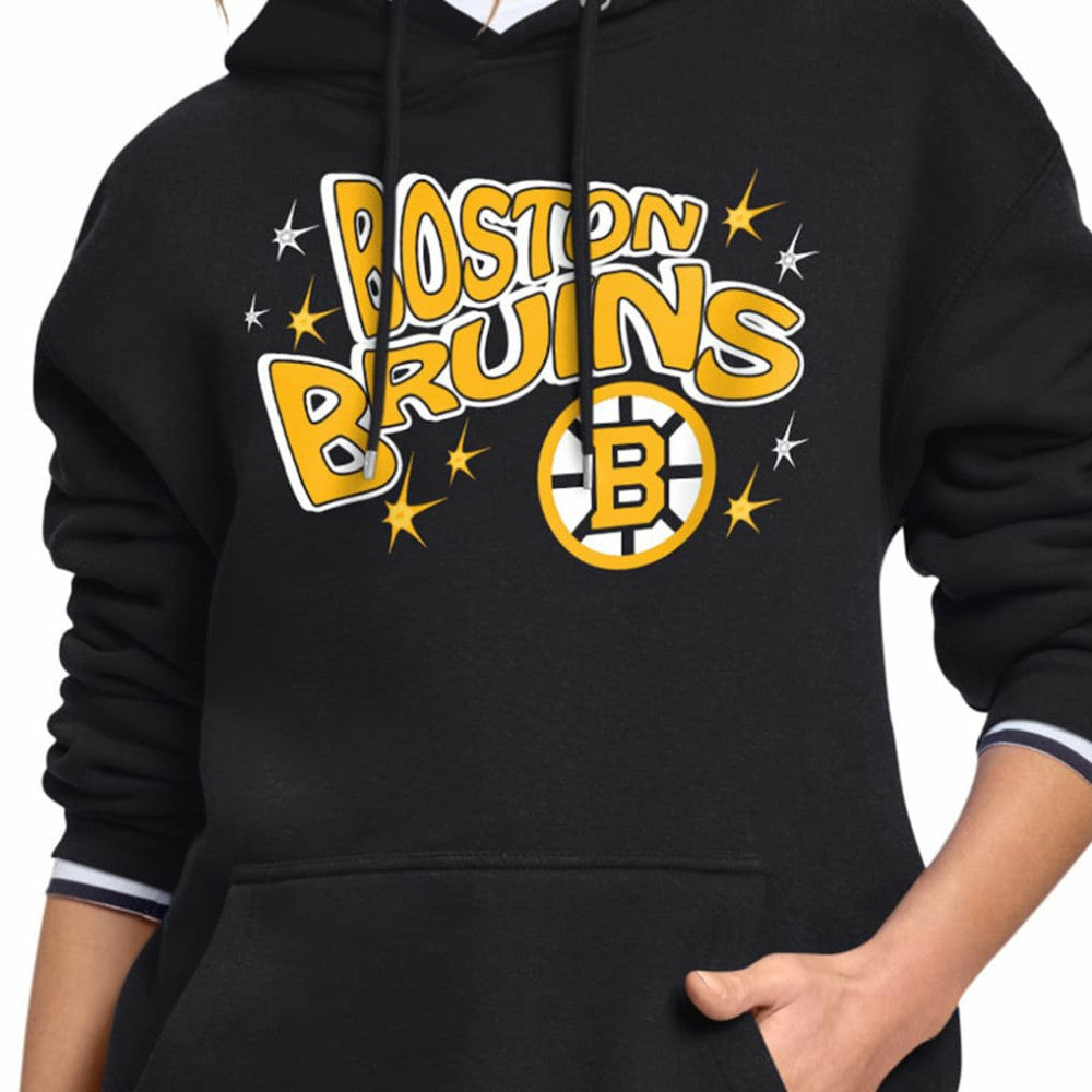 Boston Bruins Starter Women's Fireworks Fleece Hoodie - Black | US 203500694