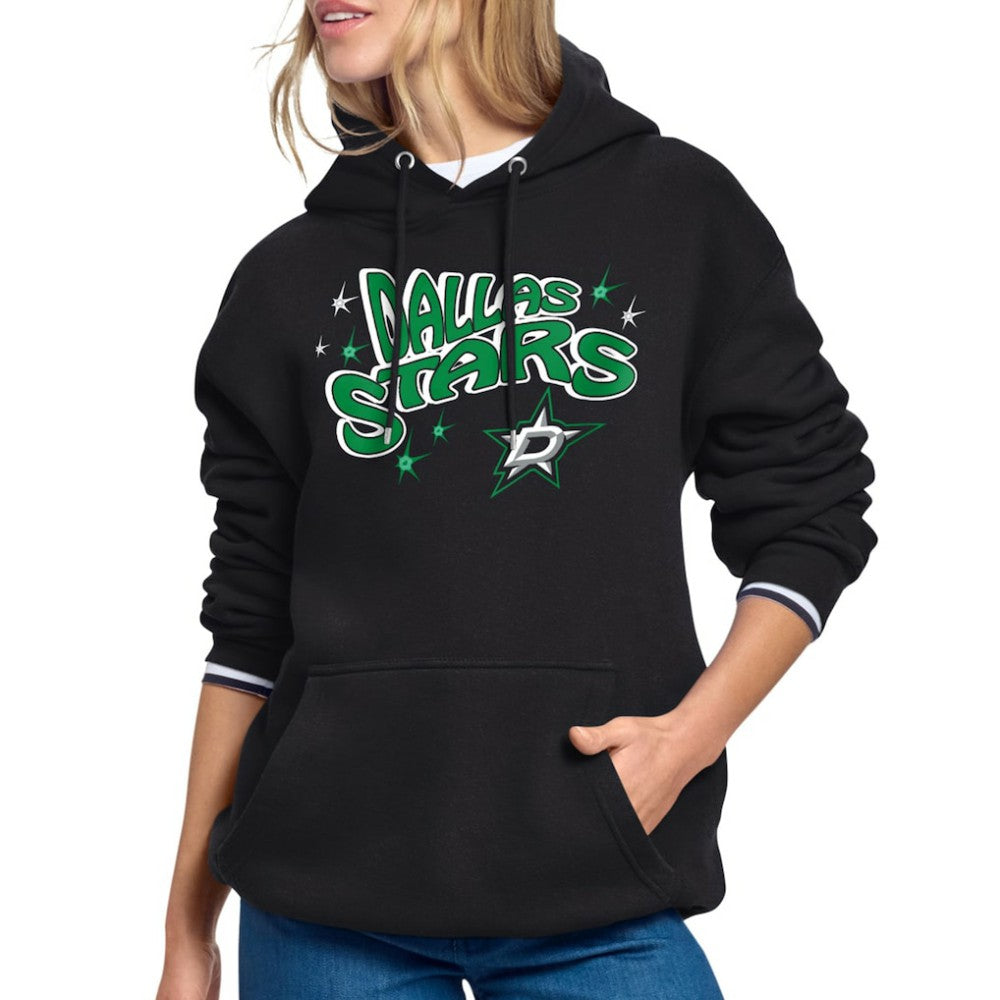 Dallas Stars Starter Women's Fireworks Fleece Hoodie - Black | US 203500696