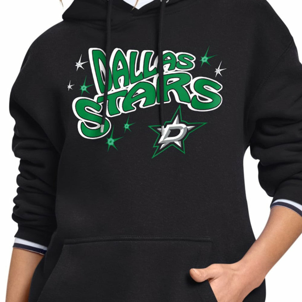 Dallas Stars Starter Women's Fireworks Fleece Hoodie - Black | US 203500696