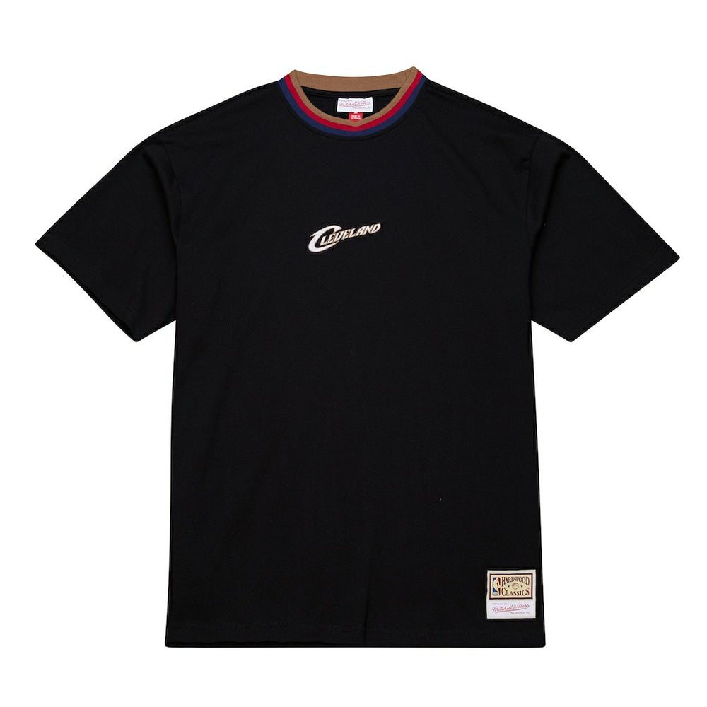 Cleveland Cavaliers Hardwood Classics Nights Playmaker T-Shirt Black - Mitchell & Ness