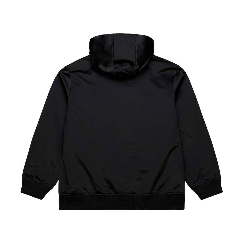Cleveland Cavaliers Hardwood Classics Nights Walk the Tunnel Satin Bomber Full-Snap Hooded Jacket Black - Mitchell & Ness