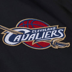 Cleveland Cavaliers Hardwood Classics Nights Walk the Tunnel Satin Bomber Full-Snap Hooded Jacket Black - Mitchell & Ness