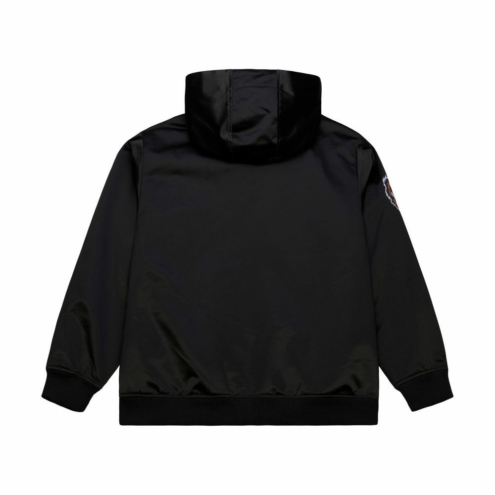 Memphis Grizzlies Hardwood Classics Nights Walk the Tunnel Satin Bomber Full-Snap Hooded Jacket Black - Mitchell & Ness